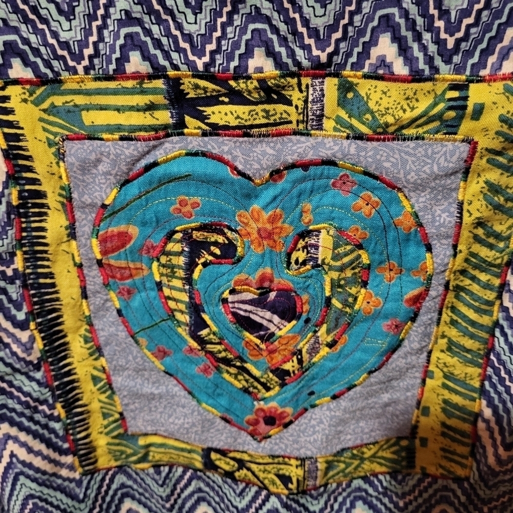 Vintage Sandy Starkman Colorful Patchwork Boho Jacket Blazer Size Medium - Picture 6 of 7